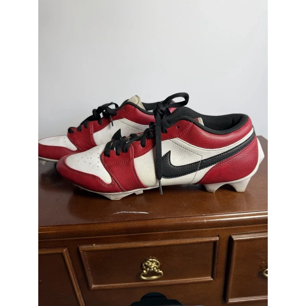Nike Jordan 1 Low TD Football Cleats Chicago FJ6245-106 Men Used Rare Size 12.5